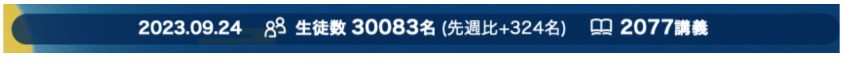 2023年9月時点では2000講座を超える